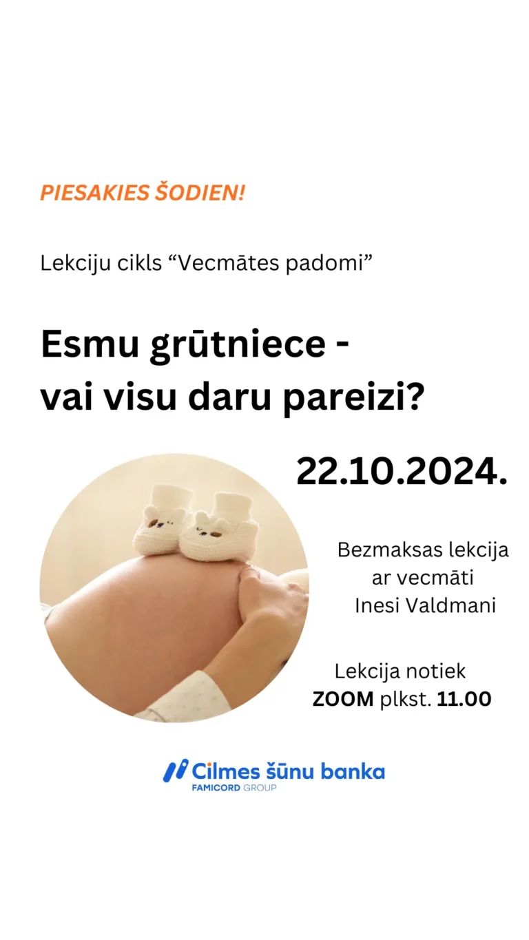 Vecmātes lekcija 22.10.24. plkst. 11:00 